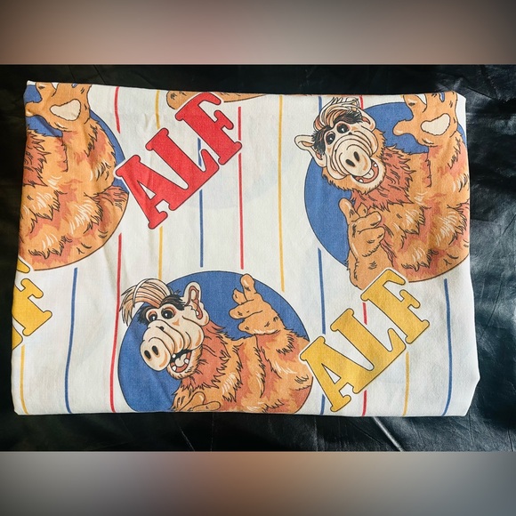 1986 Vintage ALF the Alien Twin Flatbed Bed Sheet - Picture 5 of 8